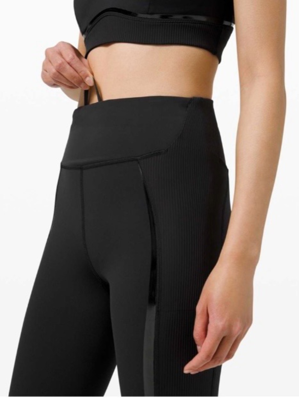 Lululemon Gloss Trim Run Super High-Rise Tight 28" Black 4